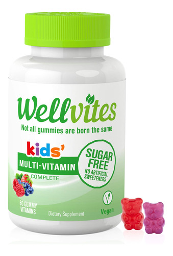 Wellvites Gomitas Multivitamnicas Para Nios, Sin Azcar, Vega