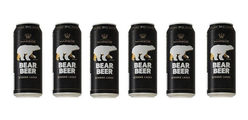 Cerveza Bear Beer Strong Lager X 500 Ml Pack X 6 Latas Negra