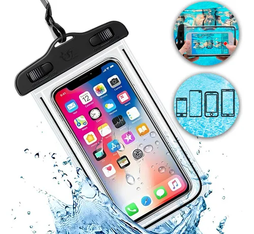 comprar Bolsa Case Prova Dágua Open Zee Celular Universal Impermeável Selada Para iPhone Xiaomi Samsung Cor Preto