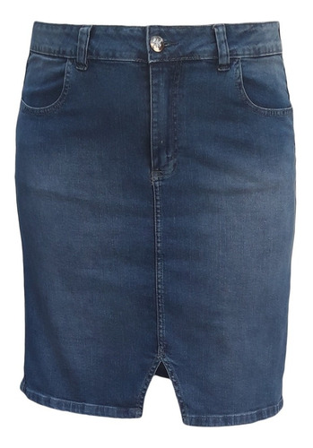 Saia Jeans Tradicional Moda Evangélica Plus Size Do 48 Ao 60