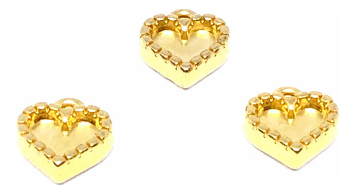 Dije/colgante Chapa De Oro Corazón 8mm