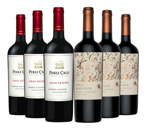 6 Vinos: 3 Perez Cruz Gran Reserva Cs + 3 Odfjell Armador Cs