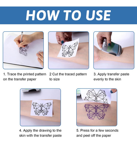 30 Folhas De Papel Para Transferência De Tatuagem, Papel De