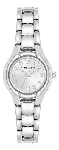 Reloj Pulsera Anne Klein C/ Función De Fecha, Plateado