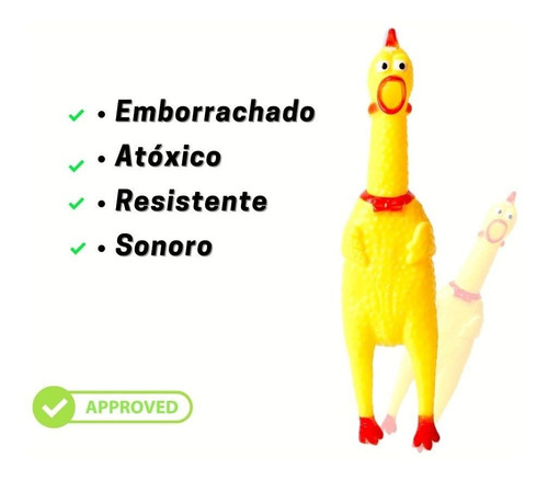 Imagem 5 de 6 de Brinquedo Para Caes Frango Galinha Sonora Cachorro Pet
