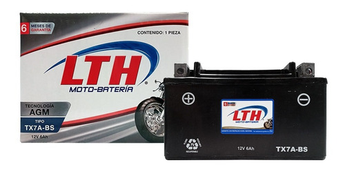 Motobateria Gel Lth Agm 12v 6amp