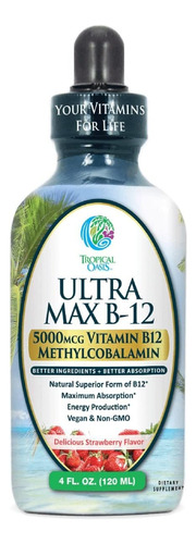 Ultra Max B12 Max Potency 5000mcg Vitamina B12 Gotas De Líqu