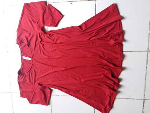 Imagen 10 de 10 de Remera Acampanada Manga Larga Modal Con Lycra