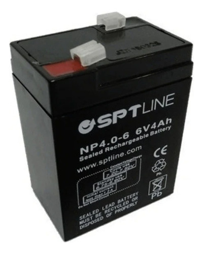 Batería Recargable Sptline 6v - 4ah Ups Cerco Eléctrico