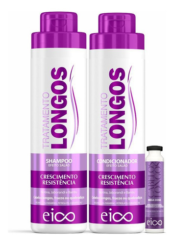 Eico Cabelos Longos Shampoo E Condicionador 800ml + Megadose