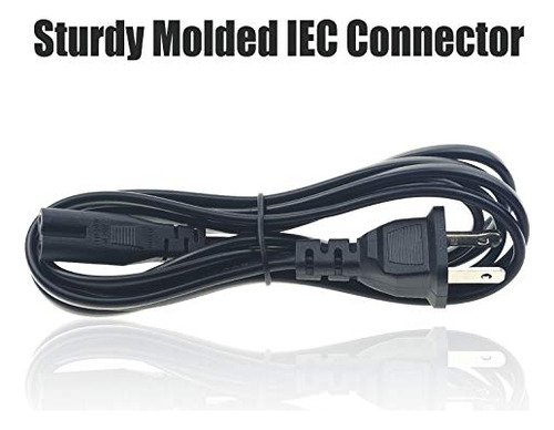 Pack De Cable De Poder Ac 2 Prong 6ft Para Laptops Y Tv