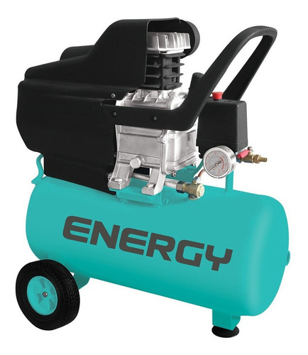 Compresor De Aire Eléctrico Portátil Energy C40/2/25r 40l 2hp 220v 50hz Celeste