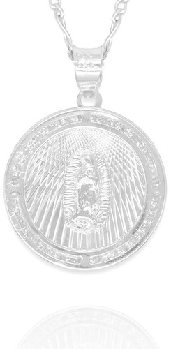 Collar Virgen Redonda. Plata 0.925, Primera Comunión