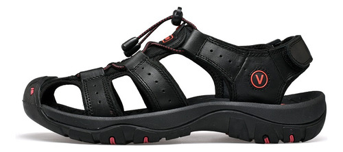 Sandalias De Hombre De Buena Piel Con Diapositivas
