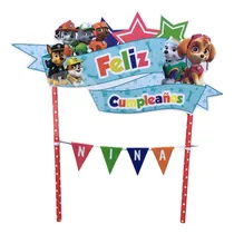 Comprar Centro Para Torta Paw Patrol Topper Pincho Para Torta Adorno