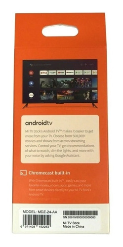Mi Tv Stick Xiaomi Android Full Hd Original Lacrado