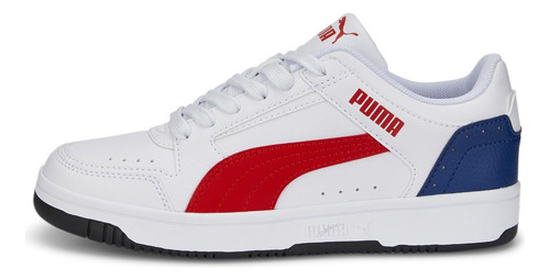 Tenis Puma Rebound Joy Low Blanco Rojo Unisex 381984-09