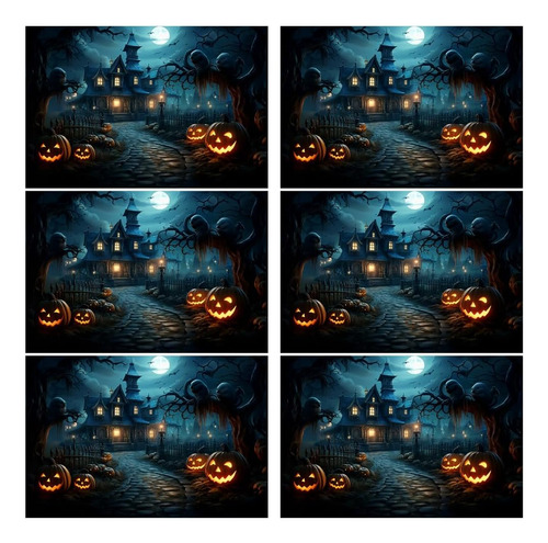 Manteles Individuales De Halloween, Juego De 6 Manteles Indi