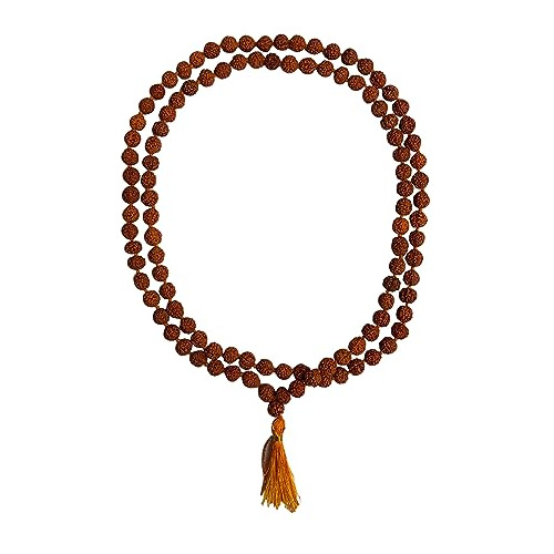 Mala Rudraksha Natural 5 Panch Mukhi Jaap Japa Mala 108+1