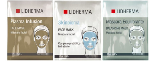 Lidherma Mascarilla Facial - Kit De 3 Unidosis - Combinables