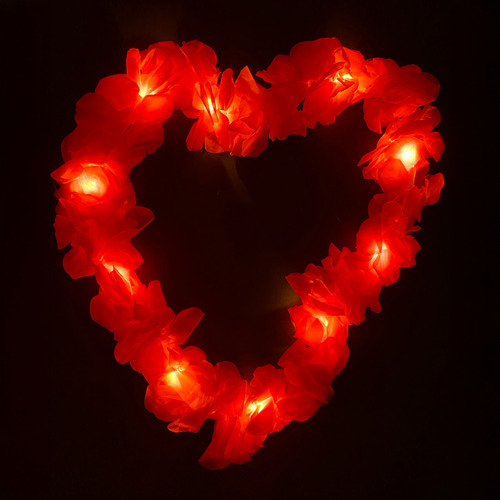 Collar Y Boa Led Argenparty Para Cotillón Fiesta Naranja