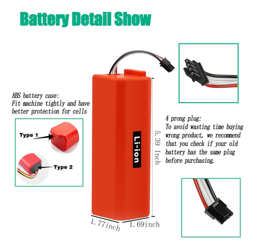 Real 7200mah 144v Batería Para Roborock S7 S6 S5 S4 Q7 Max