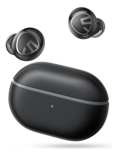 Audífonos in-ear gamer inalámbricos Soundpeats Free2 Classic negro con luz LED
