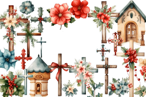 Imágenes Digitales Cruces Florales 82898155