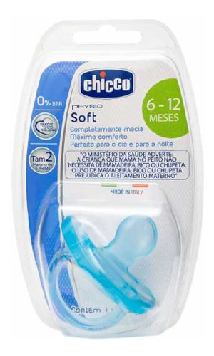 Chupeta Physio Soft Azul Claro 6 A 12 Meses Da Chicco 2712