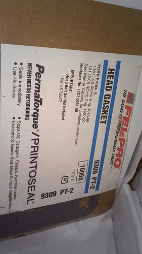 Imagen 4 de 5 de Empacadura Camara Mercury Tracer 1.9l Ford Escort 1.9l /99