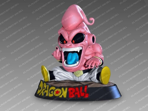  Archivo Stl Impresión 3d - Dragon Ball Buu Chibi