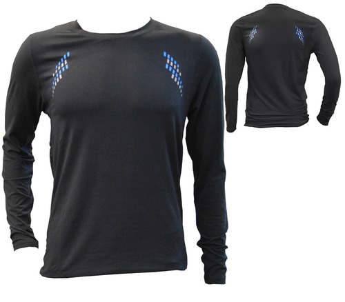 Remera Térmica M/ Larga Negra Futbol Running Envio Gratis