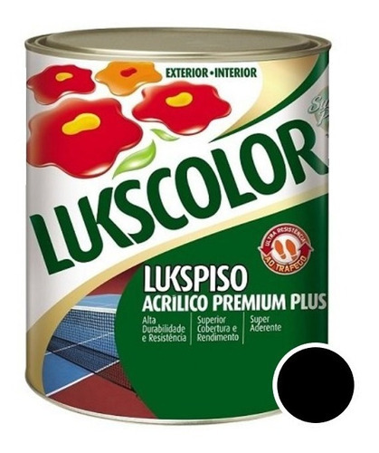 Tinta Piso 900ml Lukspiso 1/4 Lukscolor - Preto