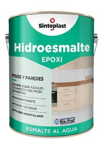 Hidroesmalte Epoxi Pared Y Piso 1 Lt Sinteplast 