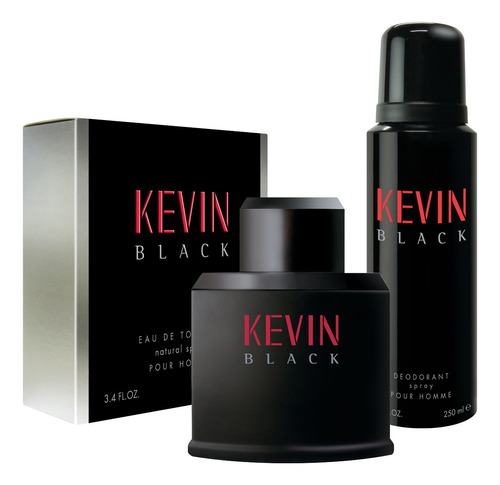 Perfume Hombre Kevin Black Eau Toillete 100ml + Desodorante