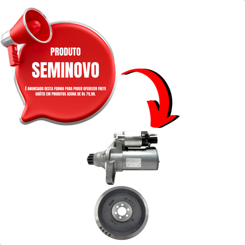 Kit Motor Arranque C/ Cremalheira Vw Gol 1.0 3cc 2017 A 2023
