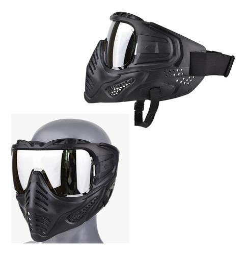 - Máscara De Cara Completa Cs Paintball Juegos Lente