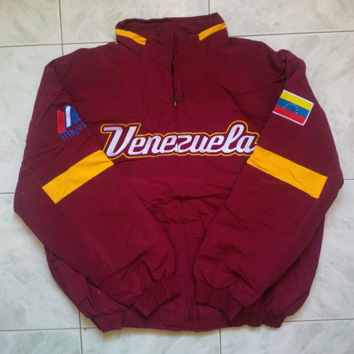 Chaqueta De Béisbol De Venezuela Color Vinotinto