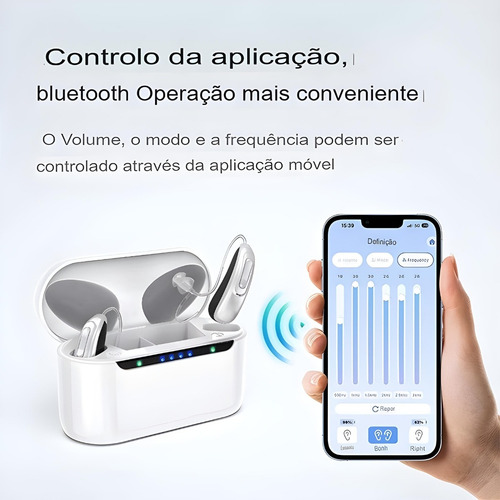 Aparelho Auditivo Poderoso 16 Canais Bluetooth P/ Idosos
