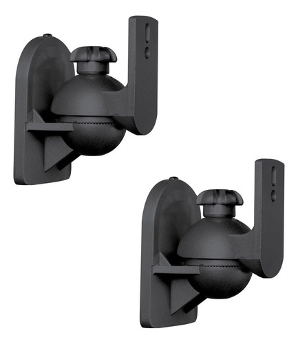 Pape 2 Unidad Mucho Par Altavoz Satelite Negro Soporte Pared