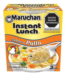 Sopa Maruchan Instant Lunch Con Pollo 22 Piezas De 64 G C/u