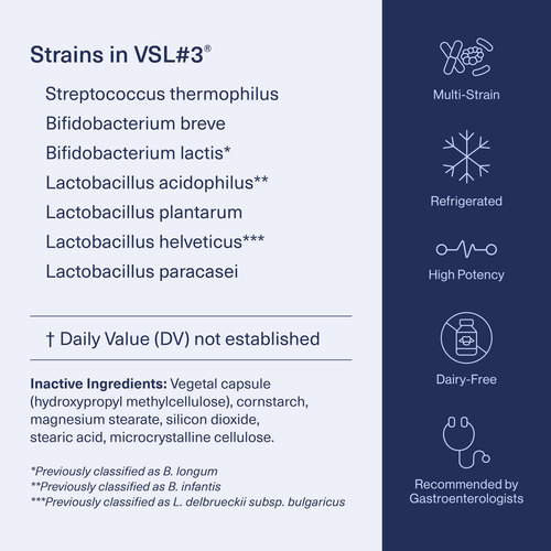 Cápsulas Probióticas Vsl #3 Medical Food Digestive Health 18