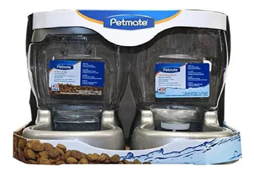 Bebedero Comedero Petmate Perro Dispensador De Comida Y Agua