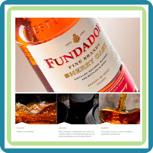 Pack De 4 Brandy Fundador 700 Ml