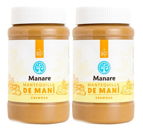 Mantequilla De Maní Manare 1 Kg (pack 2 De 500gr)