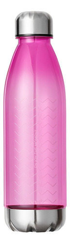 Garrafa Brw Plastico 700ml Rosa Pastel Tampa E Base Metalica