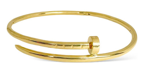 Bracelete Prego Ouro 18k 750 Pulso Grande Fecho Click