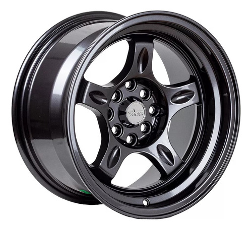 Ams 15x9 4x100 4x114.3 Et0  Dark Gunmetal (4 Llantas)