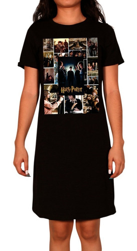 Jvnl, Vestido Tipo Playera, Harry Potter, 100% Algodon