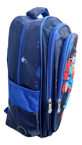 Combo Mochila Primaria 3d Con Luz Led + Lapicera + Lonchera Térmica Varios Personajes